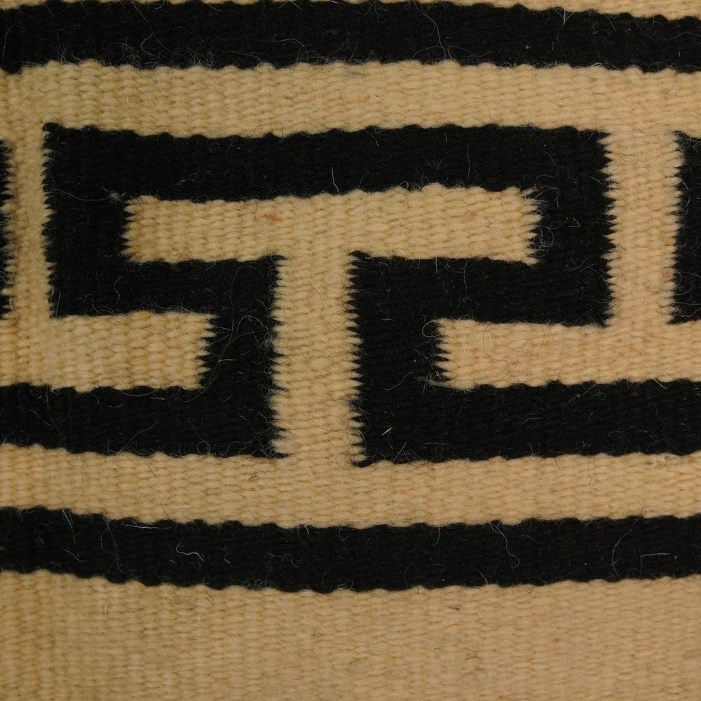 VTG Zapotec Oaxaca Handwoven Wool Gabán Vest Aztec Warrior Greca Band Starburst - Picture 8 of 14